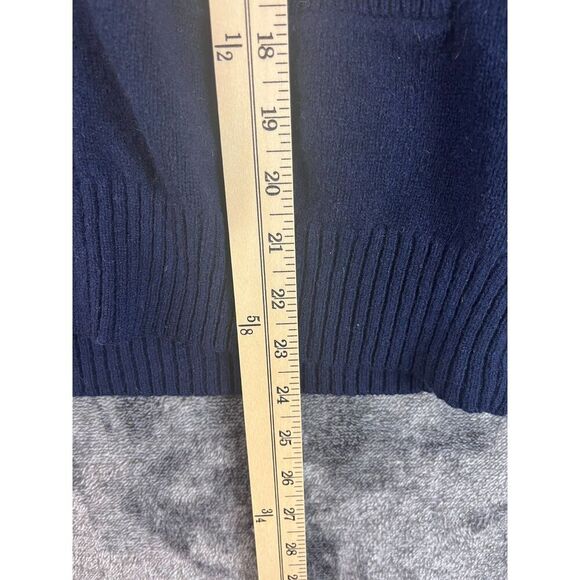 J. Crew 100% Lambswool Collared Cardigan Navy Blue Fair Isle Men's M Fisherman - Picture 7 of 10